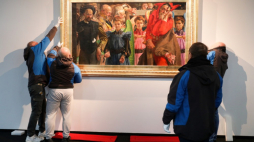 Obraz „Rzeczywistość” Jacka Malczewskiego w stołecznej siedzibie domu aukcyjnego DESA Unicum. Fot. PAP/A. Zawada