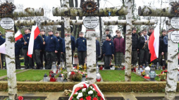 Obchody 100. rocznicy urodzin Andrzeja Romockiego „Morro” w kwaterze batalionu Zośka na stołecznych Powązkach Wojskowych. Fot. PAP/P. Nowak