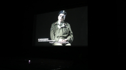 Projekcja filmu "Monte Cassino. Ostatni rozdział" w reżyserii Tomasza Łysiaka w Cassino. Fot. PAP/A. Zawada