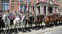 Prezentacja Szwadronu Kawalerii Wojska Polskiego, Oddziałów Kawalerii Ochotniczej i Sekcji Policji Konnej podczas Szczecińskich Dni Kawalerii. 26.05.2023. Fot. PAP/M. Bielecki
