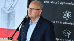 Warszawa, 14.06.2023. Redaktor „Gościa Niedzielnego” Andrzej Grajewski podczas Ogólnopolskiej konferencji „II pielgrzymka Jana Pawła II do Polski: nauczanie, przebieg, efekty”, organizowana przez Instytut De Republica oraz Instytut Historii Uniwersytetu Kardynała Stefana Wyszyńskiego (Instytut Historii UKSW). Fot. PAP/A. Lange