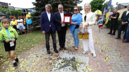 Gwiazda Włodzimierza Smolarka podczas ceremonii jej odsłonięcia w Alei Gwiazd Sportu. Władysławowo, 01.07.2023. Fot. PAP/P. Matusewicz