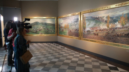Otwarcie wystawy "Panorama Somosierra" w Kordegardzie Galerii Narodowego Centrum Kultury w Warszawie. Fot. PAP/A. Zawada