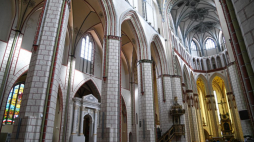 Kolegiata Najświętszej Maryi Panny Królowej Świata. Stargard, 27.08.2023. Fot. PAP/M. Bielecki