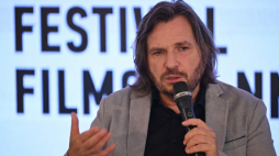 Gdynia, 27.09.2023. Dyrektor Festiwalu NNW Arkadiusz Gołębiewski na konferencji prasowej dot. Festiwalu Filmowego Niepokorni, Niezłomni, Wyklęci. Fot. PAP/A. Warżawa