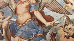 Archanioł Michał na fresku Bronzina. Źródło: Wikimedia Commons