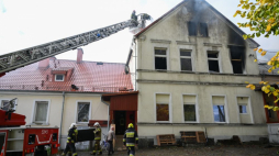 Pożar zabytkowego pałacyku w Cygusach. Fot. PAP/A. Warżawa