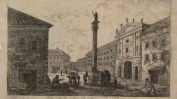 Kolumna Zygmunta – grafika z końca XVIII w. Źródło: CBN Polona