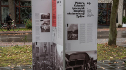 Wystawa "Zagłada Żydów w ramach niemieckiej akcji Reinhardt". Poniatowa, 05.11.2023. Fot. PAP/W. Jargiło