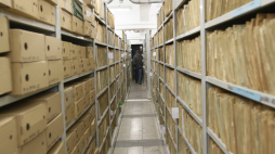 Magazyn Archiwum IPN przy ulicy Kłobuckiej 21 w Warszawie. Fot. PAP/L. Szymański