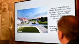 Podpisanie umowy na rozbudowę Muzeum Gombrowicza we Wsoli. Fot. PAP/P. Polak