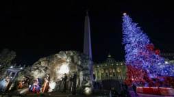 Szopka bożonarodzeniowa w Watykanie. 09.12.2023. Fot. PAP/EPA