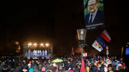 „Światełko dla Pawła Adamowicza” w 5. rocznicę śmierci prezydenta Gdańska. Gdańsk, 13.01.2024. Fot. PAP/A. Jackowski