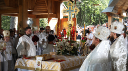 Grabarka (woj. podlaskie), 19.08.2023. Obchody Święta Przemienienia Pańskiego w prawosławnym sanktuarium na Świętej Górze Grabarce. Fot. PAP/A. Reszko