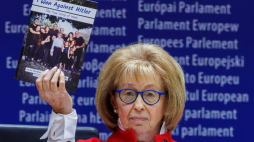 Irene Shashar w Parlamencie Europejskim. Bruksela, 25.01.2024. Fot. PAP/EPA 