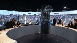 Otwarcie Centrum Multimedialnego Europa Experience w Warszawie. Fot. PAP/R. Pietruszka