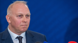 Tomasz Szabłowski na konferencji prasowej. Fot. PAP/W. Jargiło 