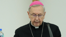 Warszawa, 13.03.2024. Abp Stanisław Gądecki podczas rozpoczęcia Zebrania Plenarnego KEP. Fot. PAP/P. Supernak