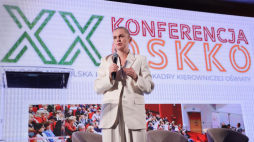 Minister edukacji narodowej Barbara Nowacka podczas XX Ogólnopolskiej Konferencji Kadry Kierowniczej Oświaty w Krakowie. Fot. PAP/Art Service