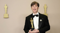 Cillian Murphy, zdobywca Oscara za główną rolę w filmie „Oppenheimer”. Fot. PAP/EPA/A. Dinner