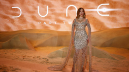 Aktorka Lea Seydoux podczas światowej premiery filmu „Diuna: Część druga”. Fot. PAP/EPA