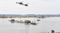 Ćwiczenia wojskowe Dragon 24 w Korzeniewie, które są częścią manewrów NATO Steadfast Defender 24. 04.03.2024. Fot. PAP/A. Jackowski