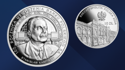 Nowa moneta kolekcjonerska „100. rocznica utworzenia Banku Polskiego SA”. Fot. NBP.