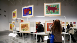 Wystawa "Tygrys w ogrodzie. Sztuka Marii Prymaczenko" w Muzeum nad Wisłą w Warszawie. Fot. PAP/L. Szymański