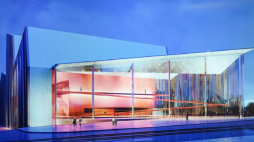 Materiały zaprezentowane podczas konferencji prasowej na temat budowy nowej siedziby Teatru Muzycznego. Poznań, 02.04.2024. Fot. PAP/J. Kaczmarczyk