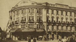 Hotel Ritz w Białymstoku na pocztówce z lat międzywojennych. Źródło: CBN Polona