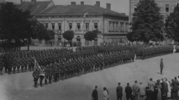 Poświęcenie sztandaru 12 Pułku Piechoty w Wadowicach. 1924 r, Fot. NAC