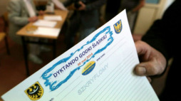 Pierwsze Ogólnoświatowe Dyktando Godki Śląskiej im. Ondry Łysohorskygo w Rybniku. 2014 r. Fot. PAP/Marek Zimny