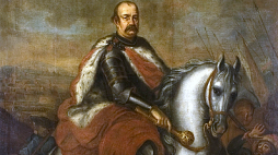 Alegoryczny portret konny Jerzego Sebastiana Lubomirskiego ze zbiorów Muzeum Pałacu w Wilanowie.