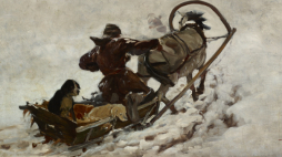 Julian Fałat „Psy na polowaniu” (1886). Źródło: Muzeum Narodowe w Krakowie