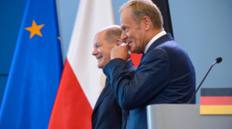 Premier Donald Tusk i kanclerz Olaf Scholz, fot. PAP/M. Obara