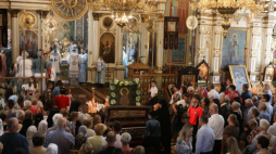 Cerkiewne uroczystości związane z 32. rocznicą przeniesienia z Grodna na Białorusi relikwii Męczennika Gabriela w katedrze św. Mikołaja w Białymstoku. Fot. PAP/A. Reszko