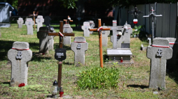 Cmentarz Osobowicki we Wrocławiu gdzie 19 lipca 2024 r. rozpoczął się kolejny etapu ekshumacji szczątków żołnierzy polskiego podziemia niepodległościowego. Fot. PAP/M. Kulczyński