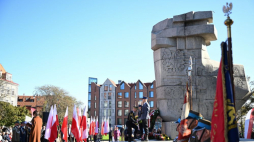Uroczystość upamiętnienia Czynu Bojowego Polskich Sił Zbrojnych na Froncie Wschodnim przy pomniku "Tym, co za polskość Gdańska". Gdańsk, 12.10.2024. Fot. PAP/A. Warżawa