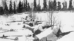 Żołnierzy fiscy w trakcie tzw. wojny zimowej 1939-1940 po agresji Związku radzieckiego na Finlandię, fot. domena publiczna