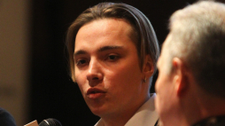 Ukraiński poeta, prozaik i publicysta Andrij Lubka (L). PAP/Piotr Wittman