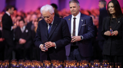 Prezydent Włoch Sergio Matterella podczas obchodów 80. rocznicy wyzwolenia Auschwitz, fot. PAP/Łukasz Gągulski