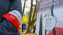 Uroczystość upamiętnienia ofiar Zbrodni Ponarskiej w polskiej kwaterze w Ponarach we wrześniuu 2024 r. Fot. PAP/Valdemar Doveiko