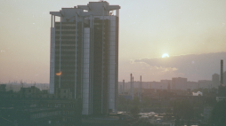 Katowice, biurowce "Stalexport" przy ul. Mickiewicza, 1990 r. /Źródło: NAC