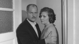Jan Machulski i Zofia Charewicz na planie filmu Vabank Juliusza Machulskiego, fot. PAP/Witold Rozmysłowicz