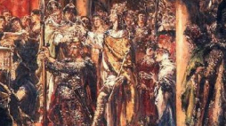 Jan Matejko, Koronacja pierwszego króla, 1889 r. fragment obrazu. /Źródło: MHP