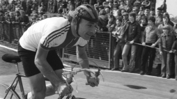 Czesław Lang na Kolarskich Mistrzostwach Polski w Piasecznie k/ Warszawy w 1979 r. PAP/CAF-Maciej Kłoś