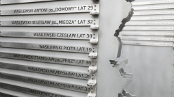 Odsłonięcie Muru Pamięci Ofiar Obławy Augustowskiej w Augustowie, 2023 r. PAP/Artur Reszko