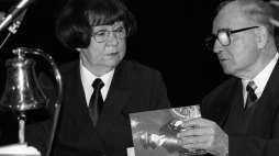 Danuta Kobylińska-Walas (1931-2025), pierwsza w Polsce kobieta kapitan żeglugi wielkiej, fot. PAP/Andrzej Rybczyński
