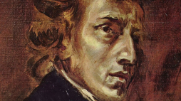 Portret Fryderyka Chopina. Autor: Eugène Delacroix, Public domain, via Wikimedia Commons