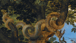Fragment obrazu Jana Brueghela starszego i Petera Paula Rubensa, „Ogród Eden z upadkiem człowieka”.  / ok. 1614, Mauritshuis, Haga /Źródło: en.wikipedia